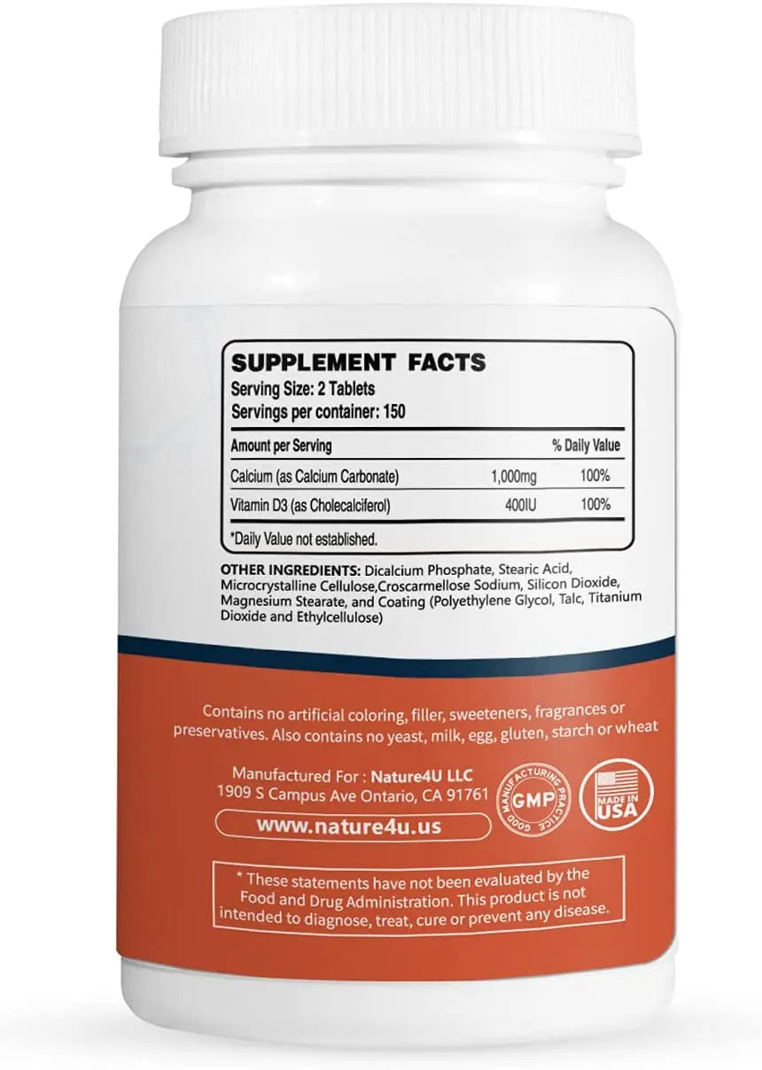 Calcium Vitamin D3 Bone Health Supplement