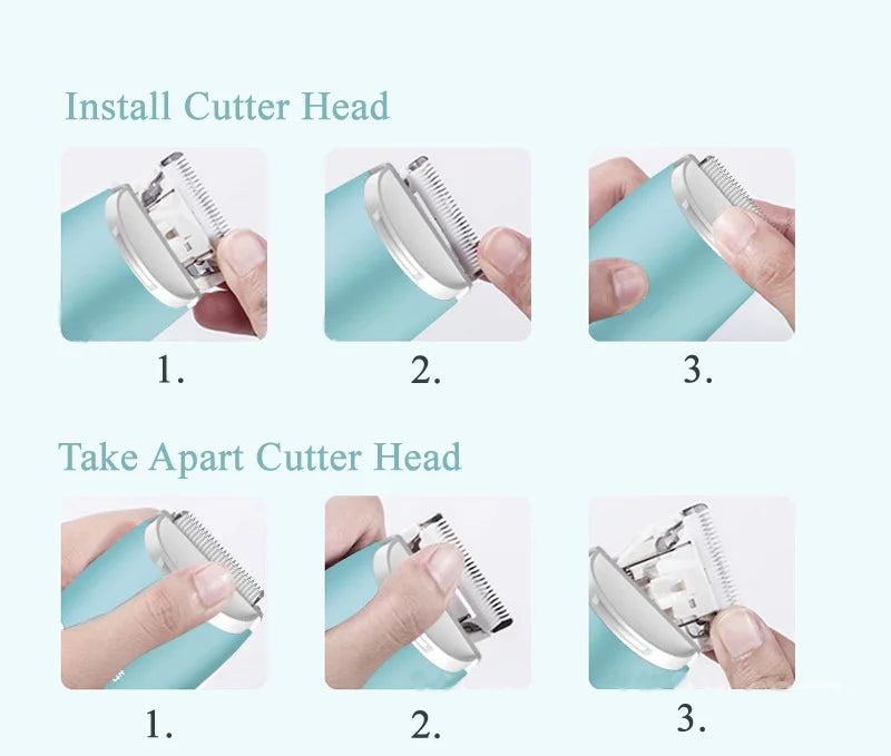 Mute Kids Hair Trimmer with Automatic Gathering