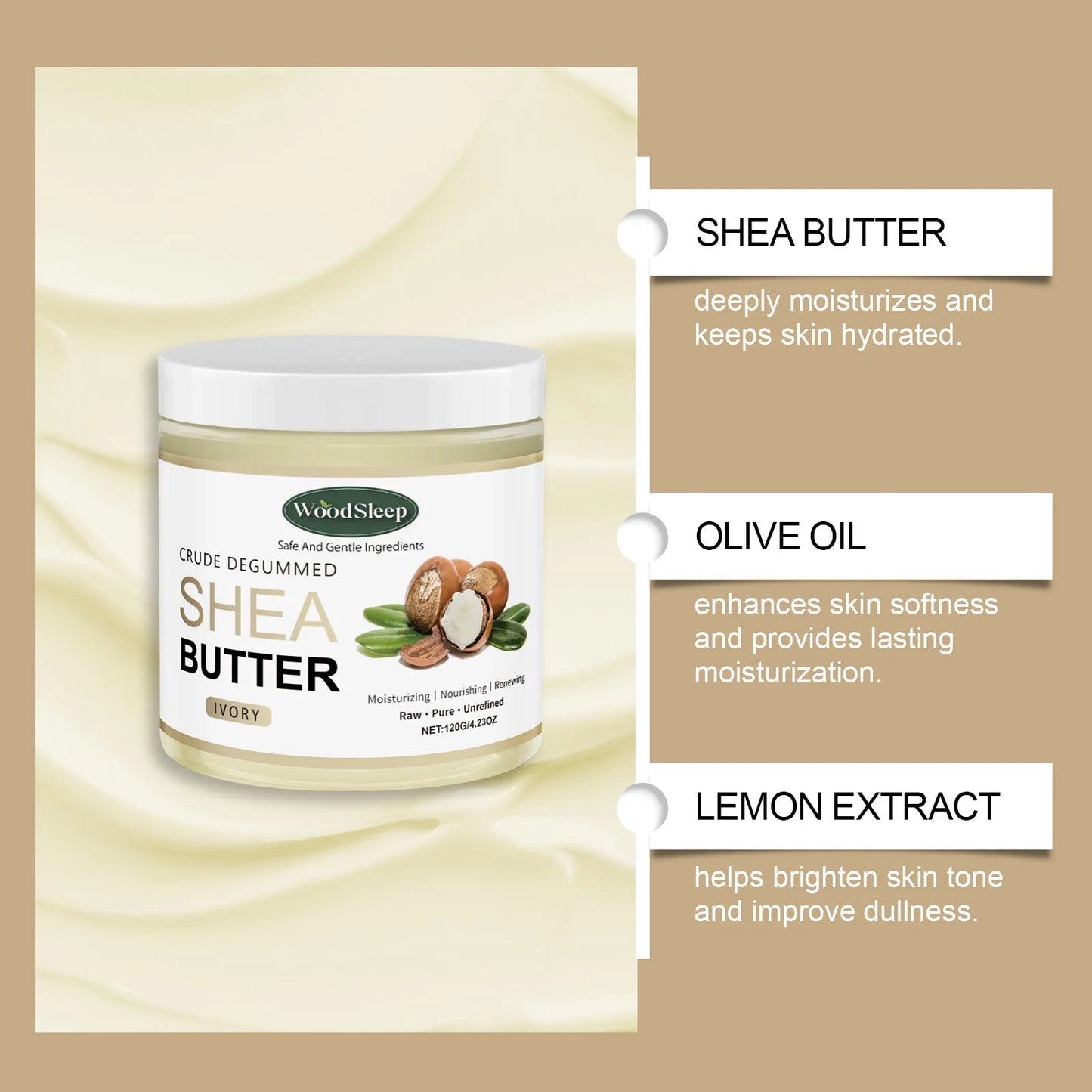 Natural Shea Butter for Dry Skin and Deep Hydration