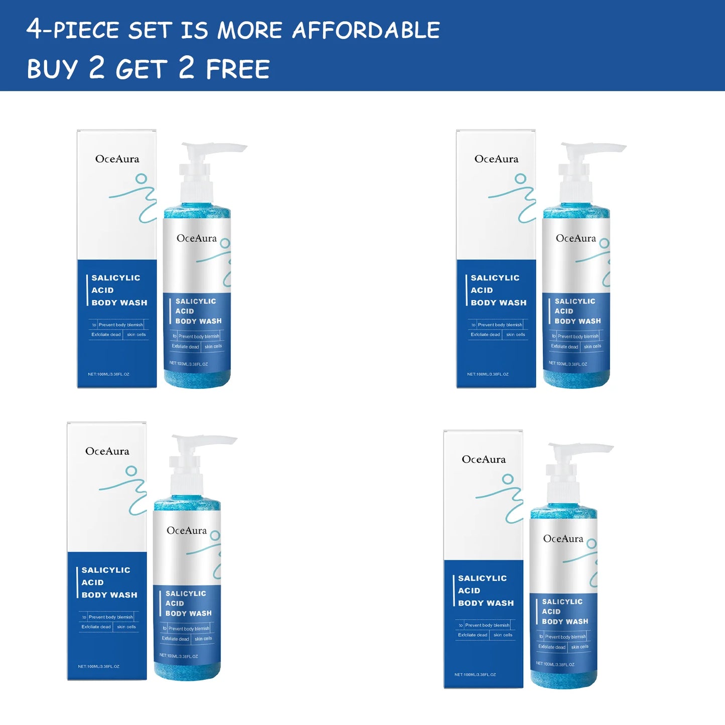 OceAura Salicylic Acid Keratin Shower Gel