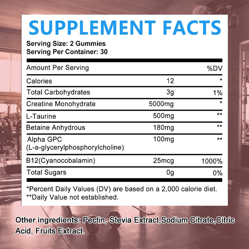 Creatine Monohydrate Gummies Strength Supplement