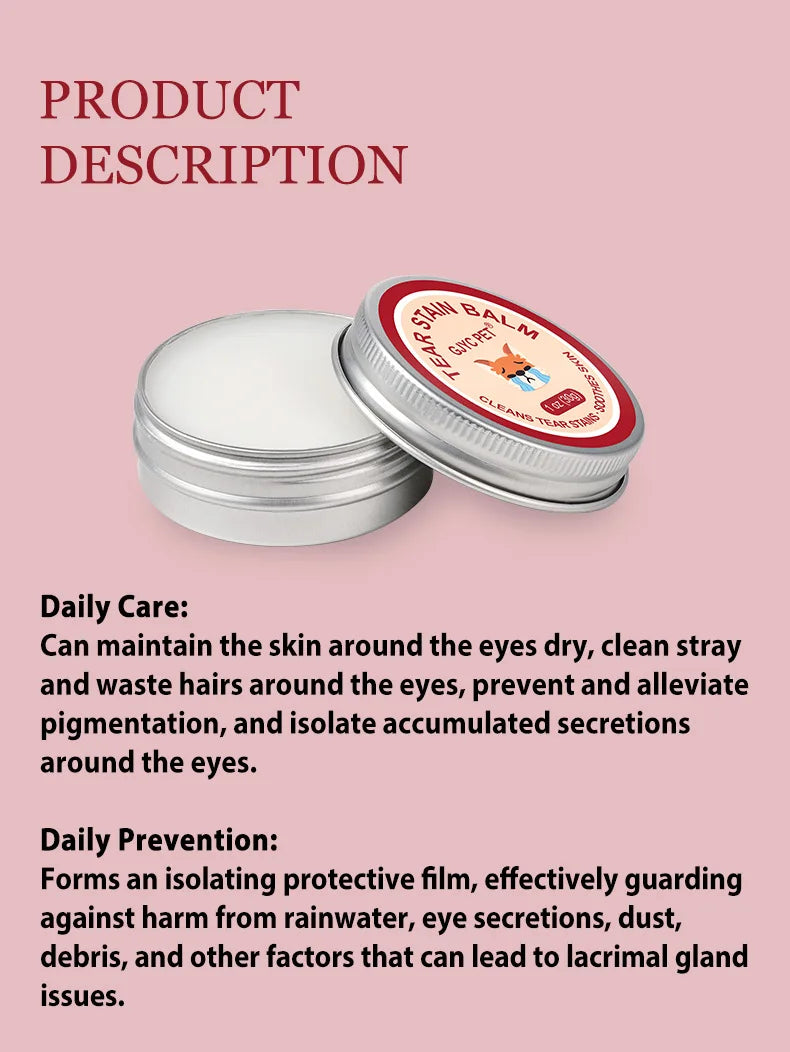 Natural Pet Tear Stain Balm