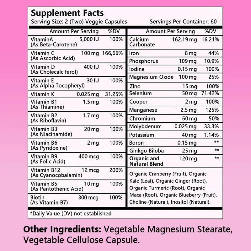 Brain and Heart Vitamin Supplement for Women