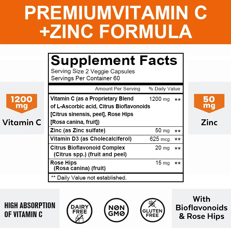 Taoters Vitamin C + Zinc Immunity Boost
