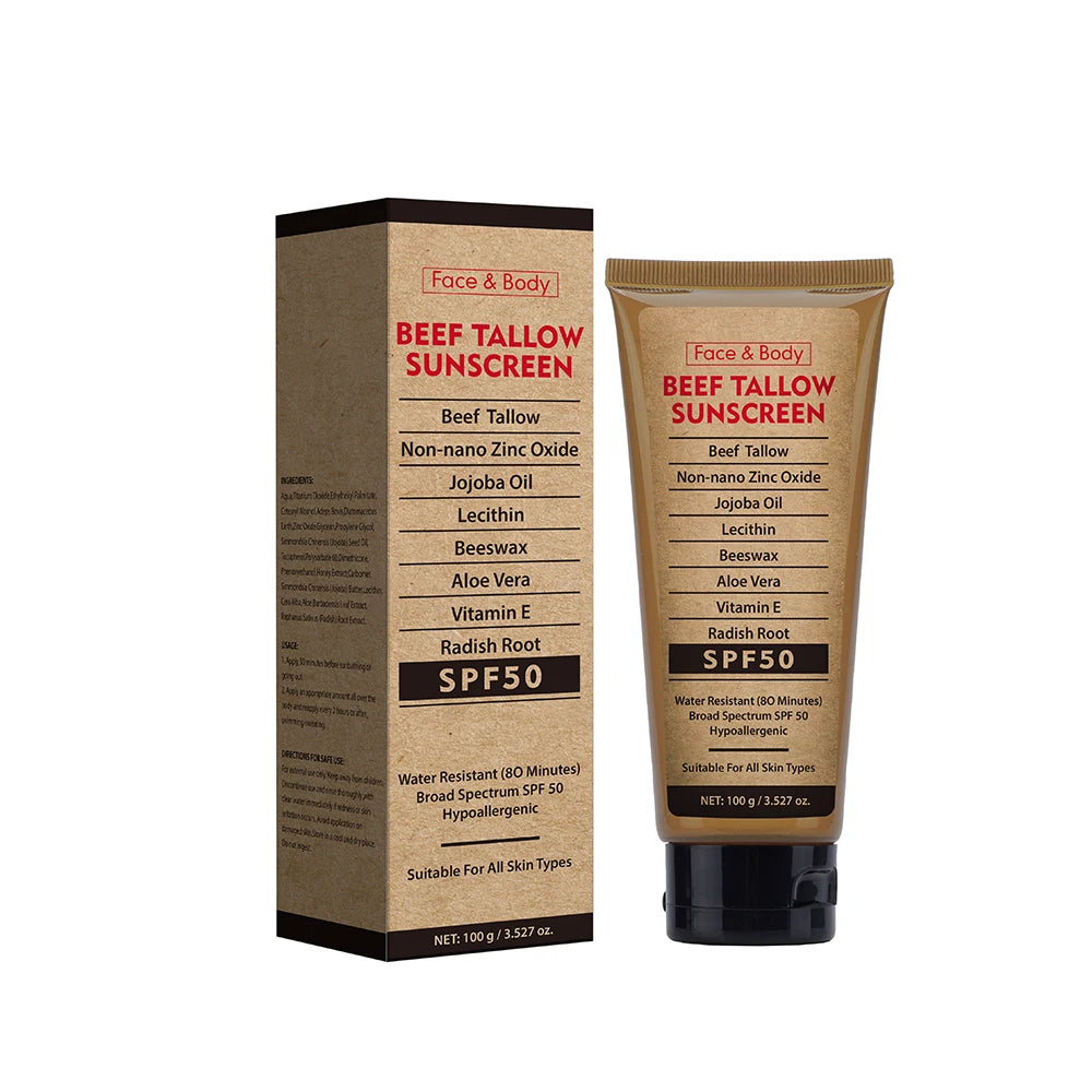Grass-Fed Beef Tallow Waterproof Sunscreen