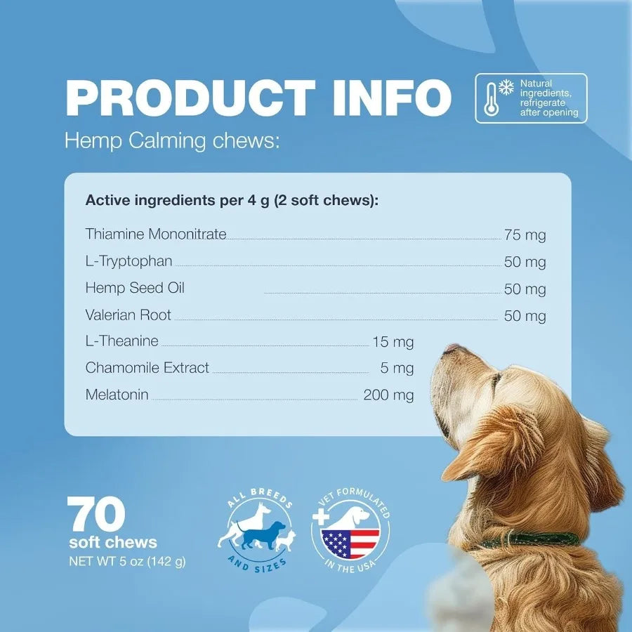 Natural Dog Calming Treats with Melatonin