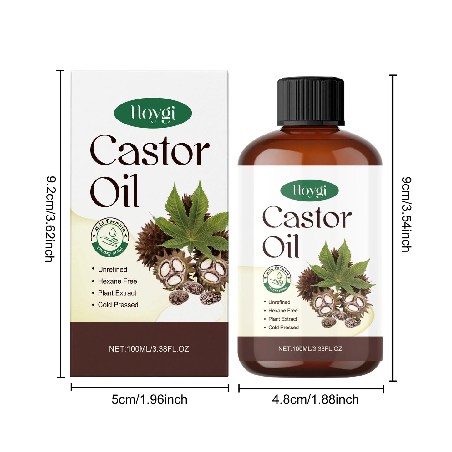 Organic Castor Oil for Hair and Eyelashes Nourishing Care