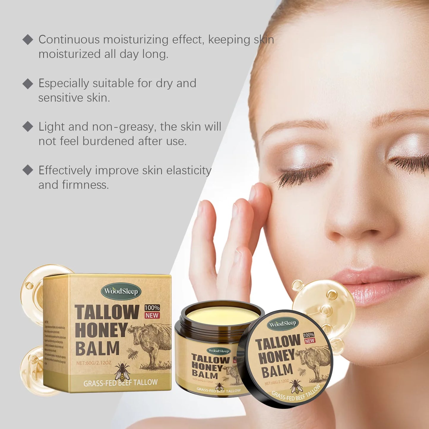 Organic Whipped Tallow and Honey Moisturizer
