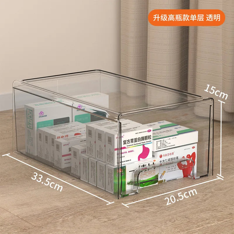 Transparent Acrylic Multi Layer Medicine Storage Box