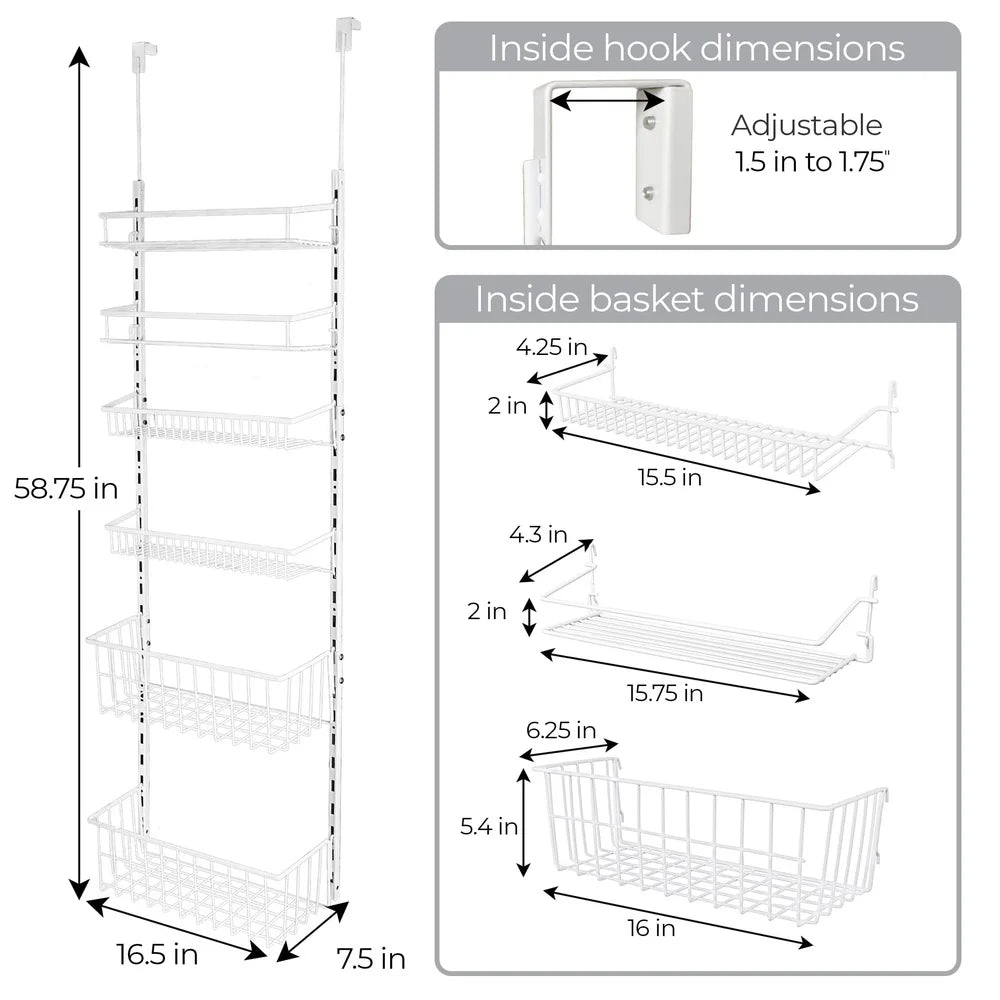 Over-Door Adjustable Shelf Organizer