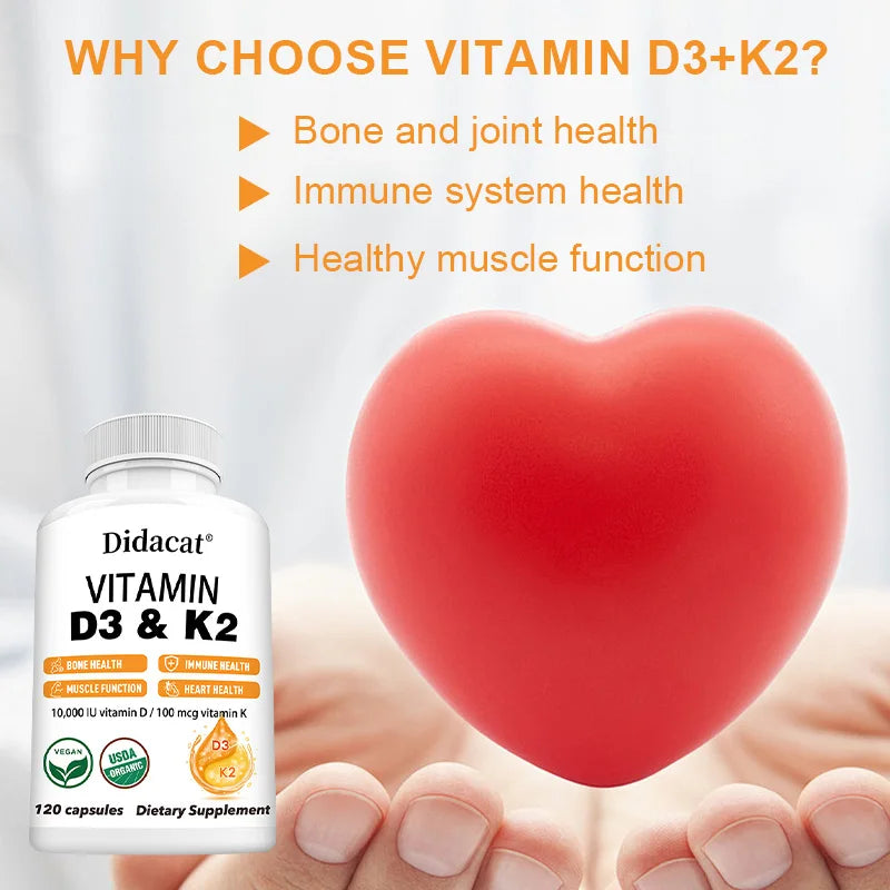 D3 K2 Vitamins for Joint & Muscle Health