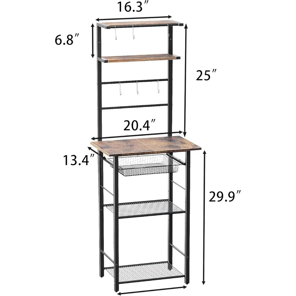 6 Tier Standing Kitchen Storage Rack
