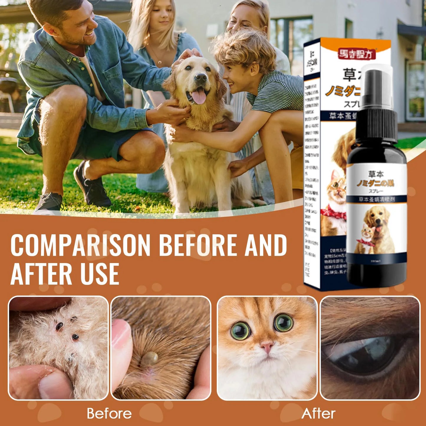 Natural Pet Flea Tick Spray
