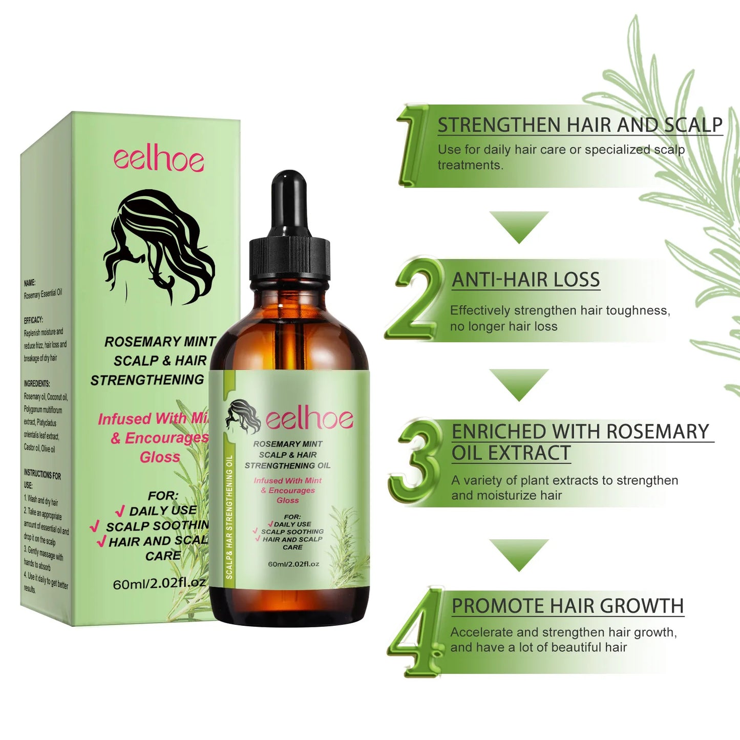 Professional Natural Hair Growth Rosemary Oil