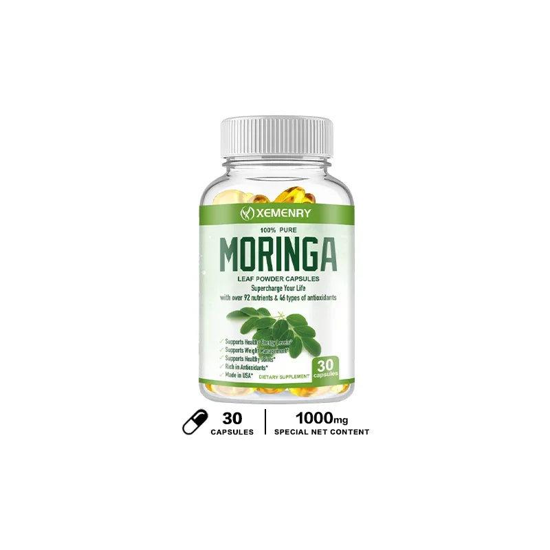 Organic Moringa Capsules for Energy & Wellness