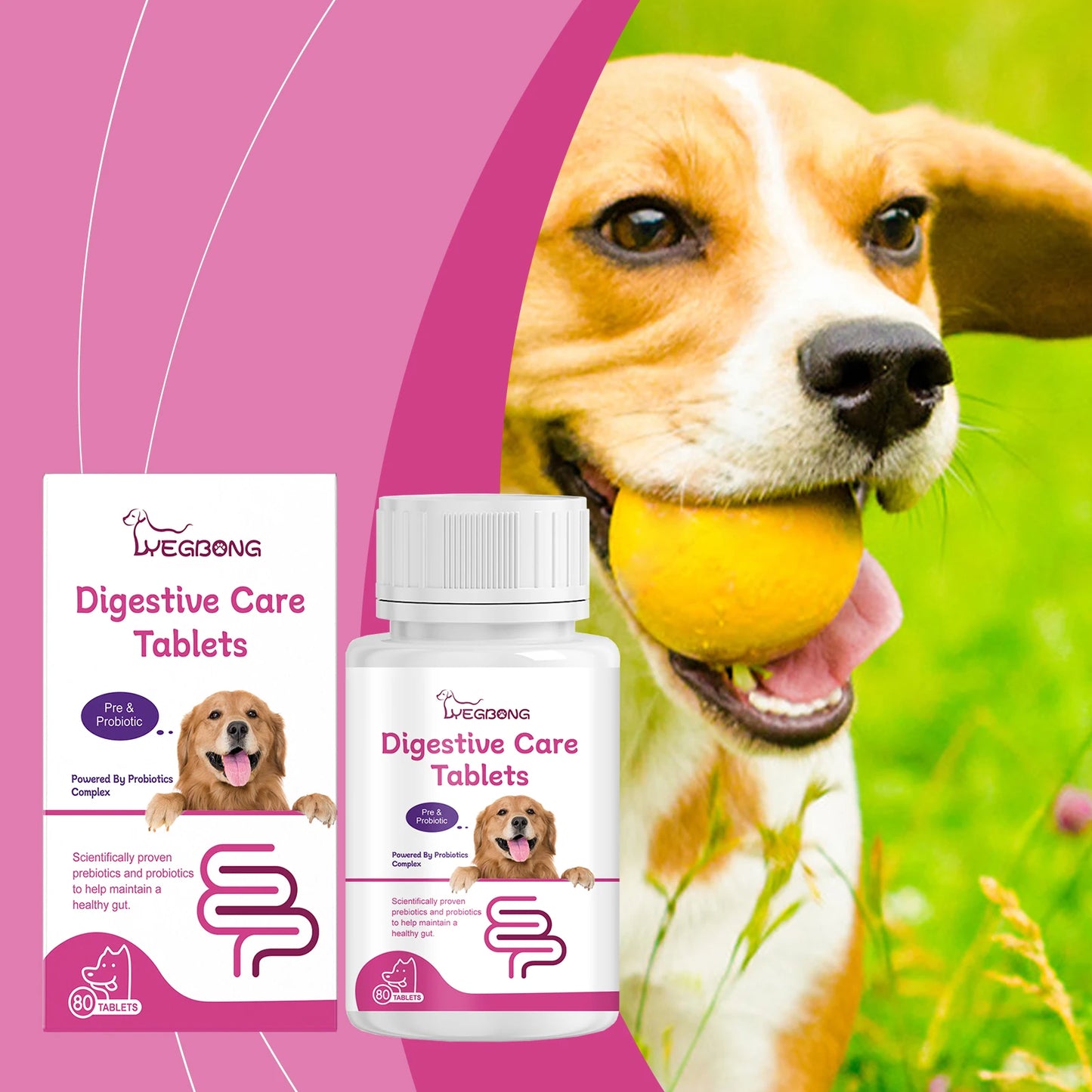 Natural Dog Probiotic Health Tablets