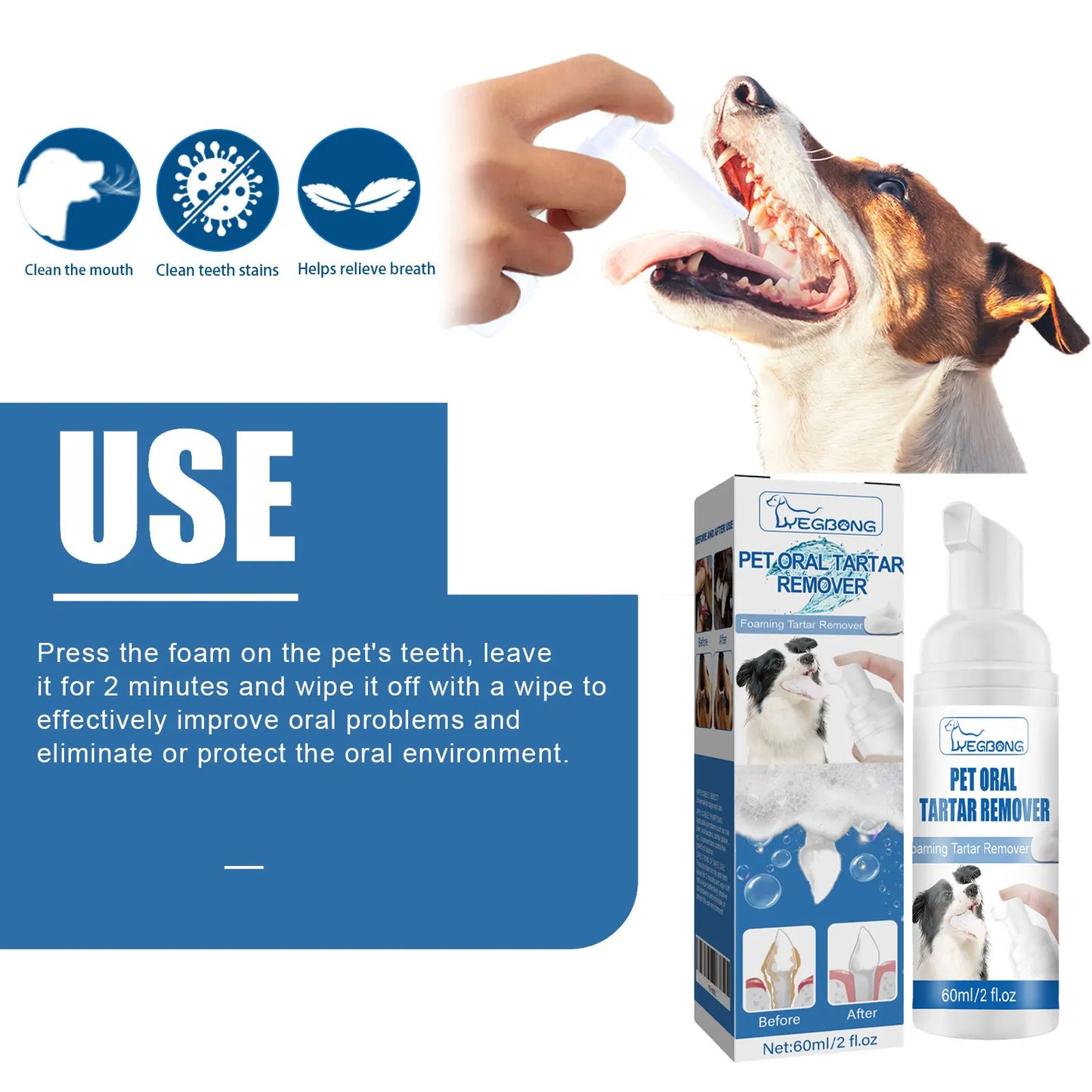 Natural Pet Dental Care Foam
