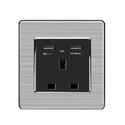 Brushed Stainless Steel Wall Switch