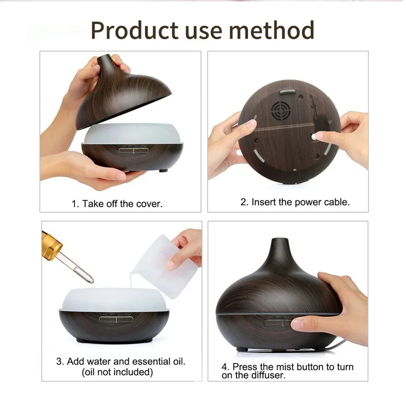 500ml Ultrasonic Aroma Humidifier