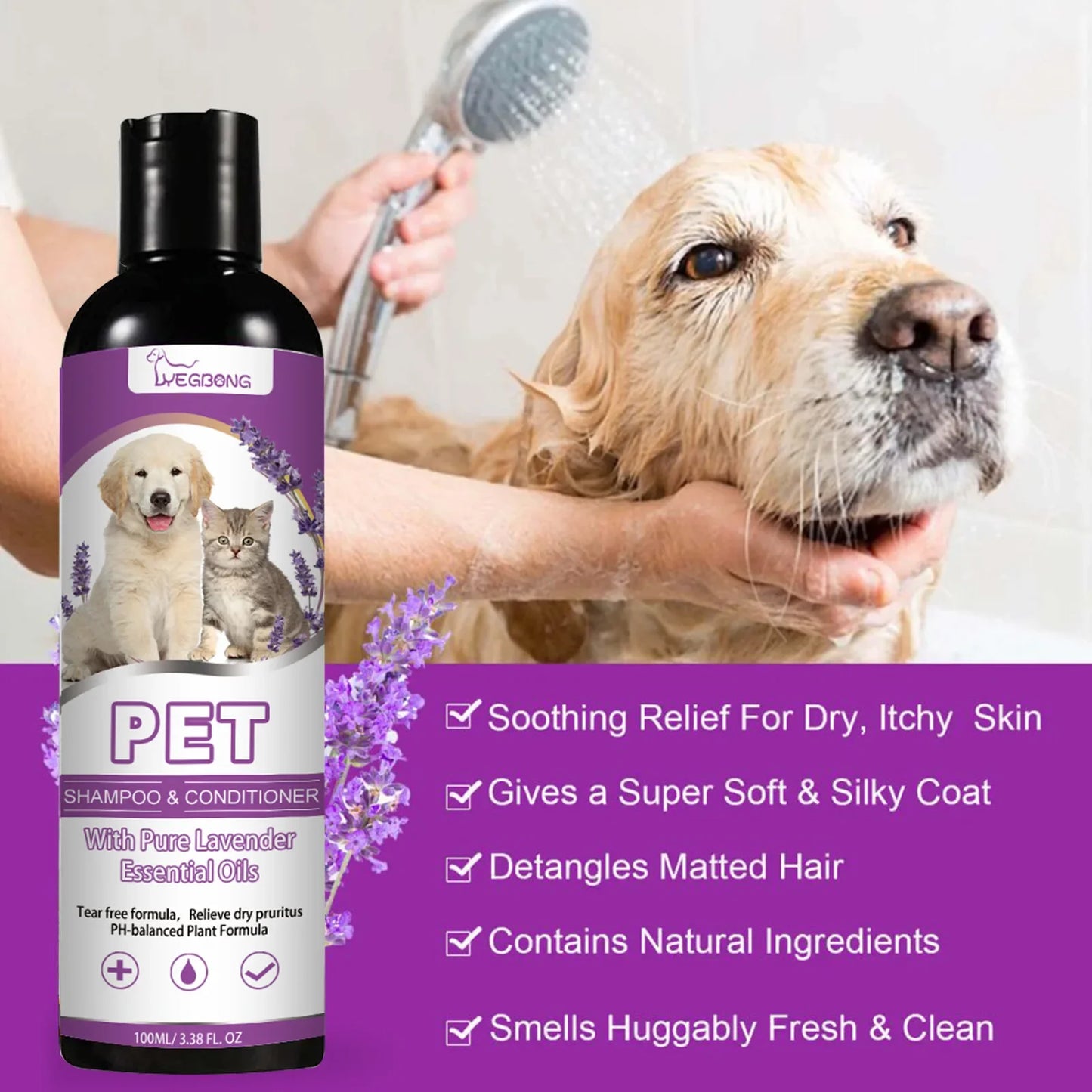 Natural Lavender Pet Care Shampoo