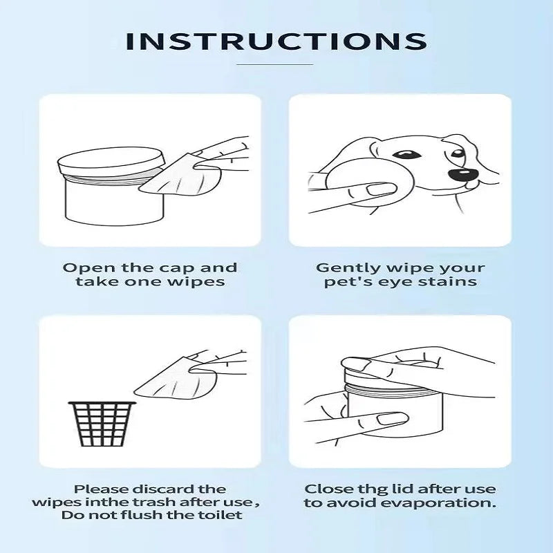 Botanical Pet Cleaning Wipes Natural Formula