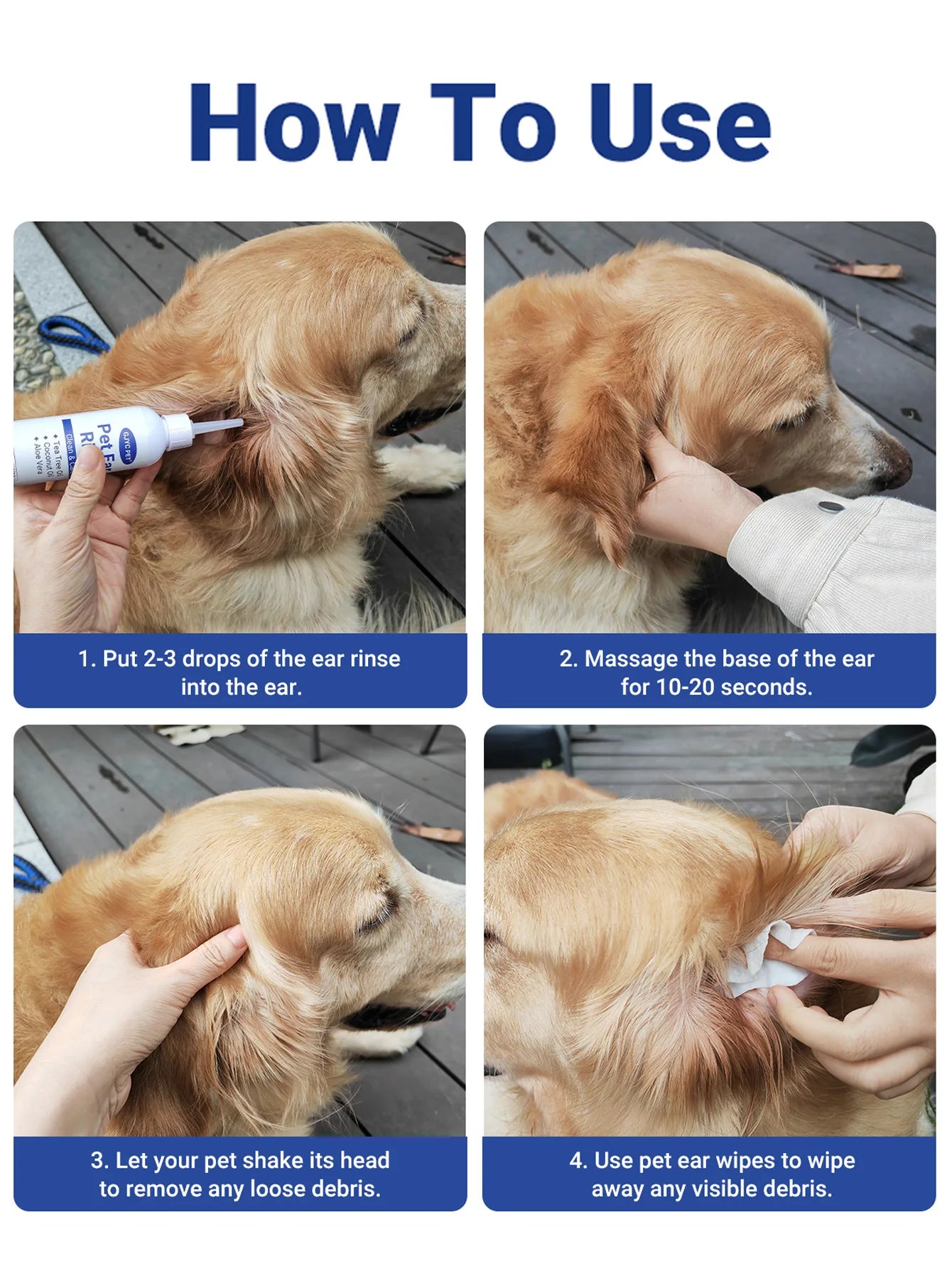 Natural Pet Ear Cleaner Drops