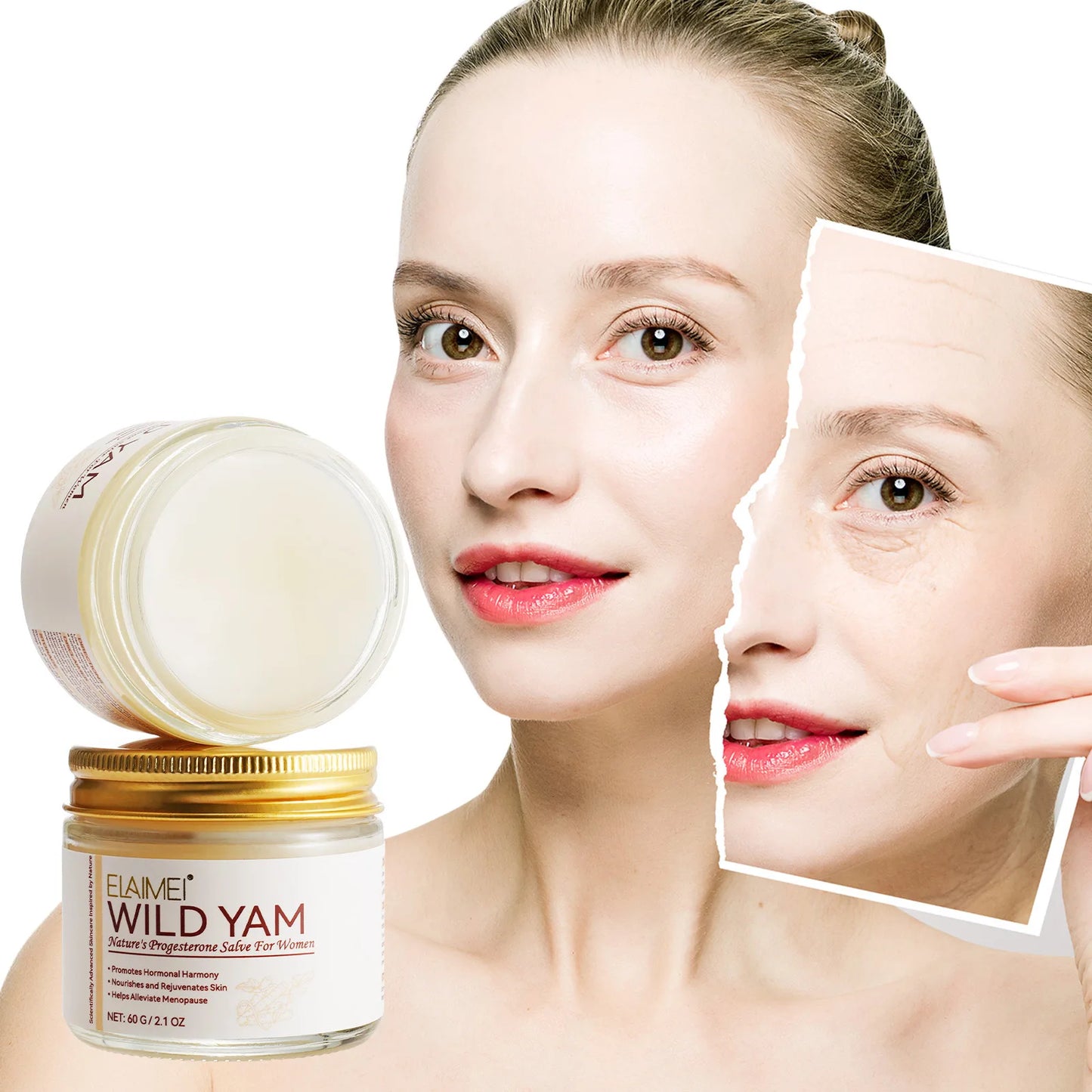 Wild Yam Cream for Women Wrinkle Removal and Hydration