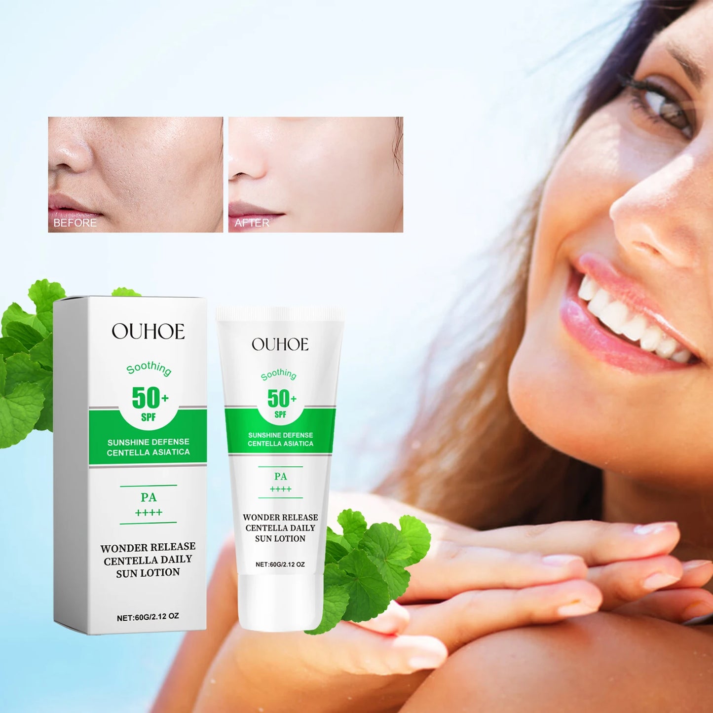 Ouhoe Anti-UV Sunscreen SPF50+ for Oil Control and Moisture