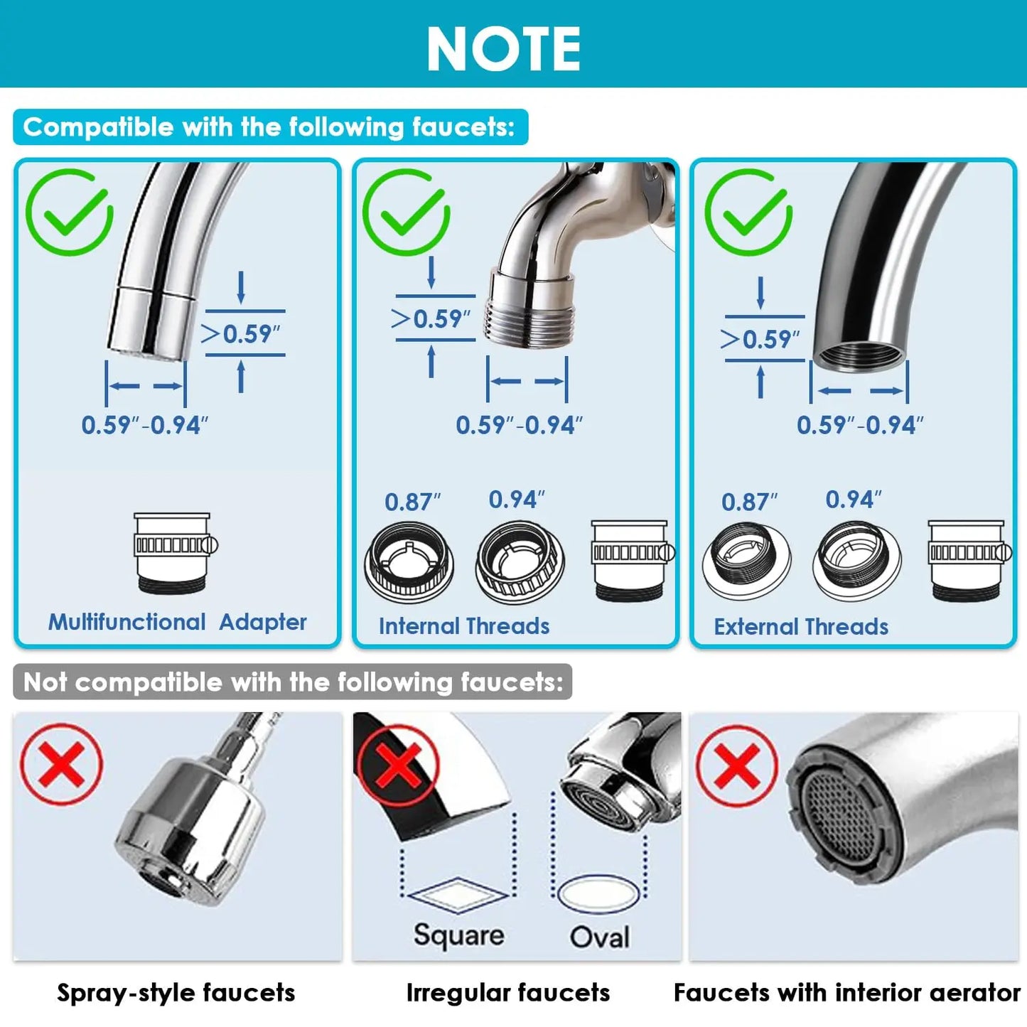 ALTHY Faucet Water Filter