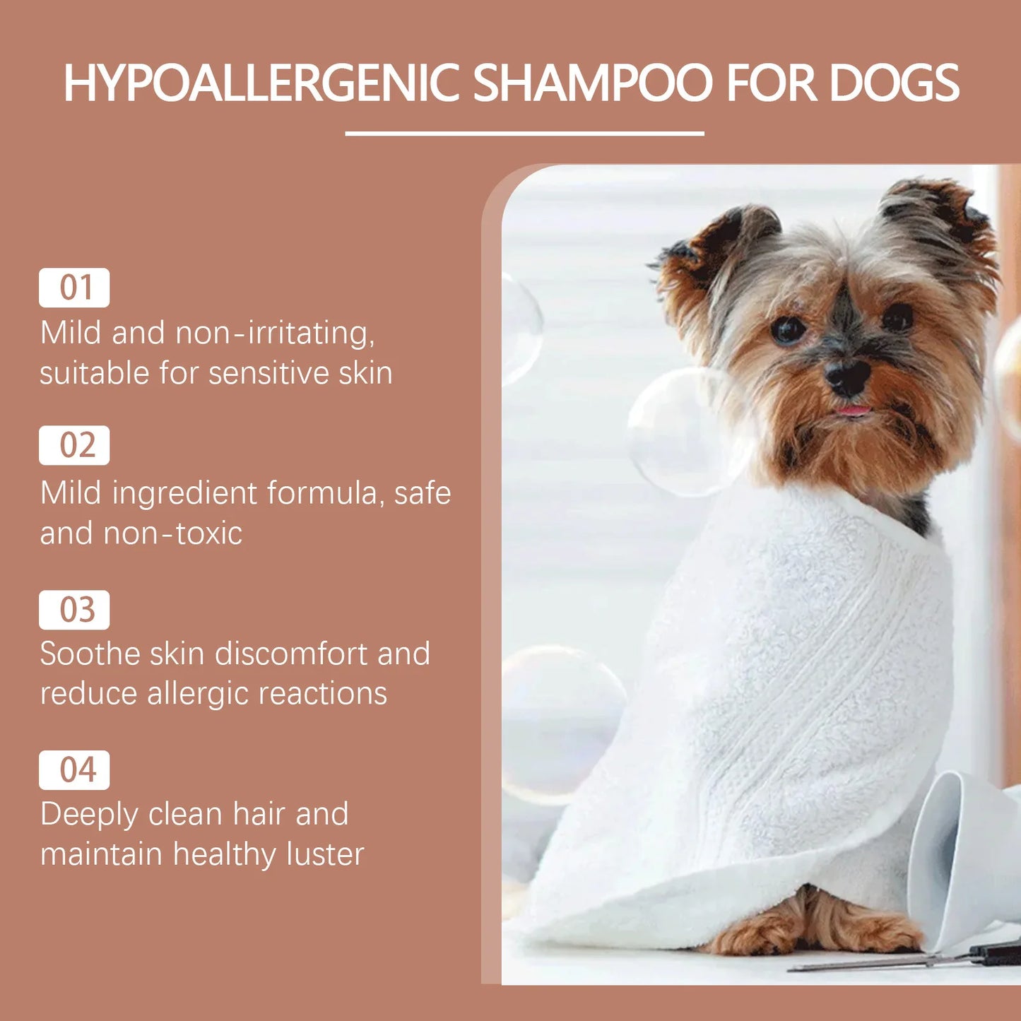 Natural Hypoallergenic Dog Care Shampoo