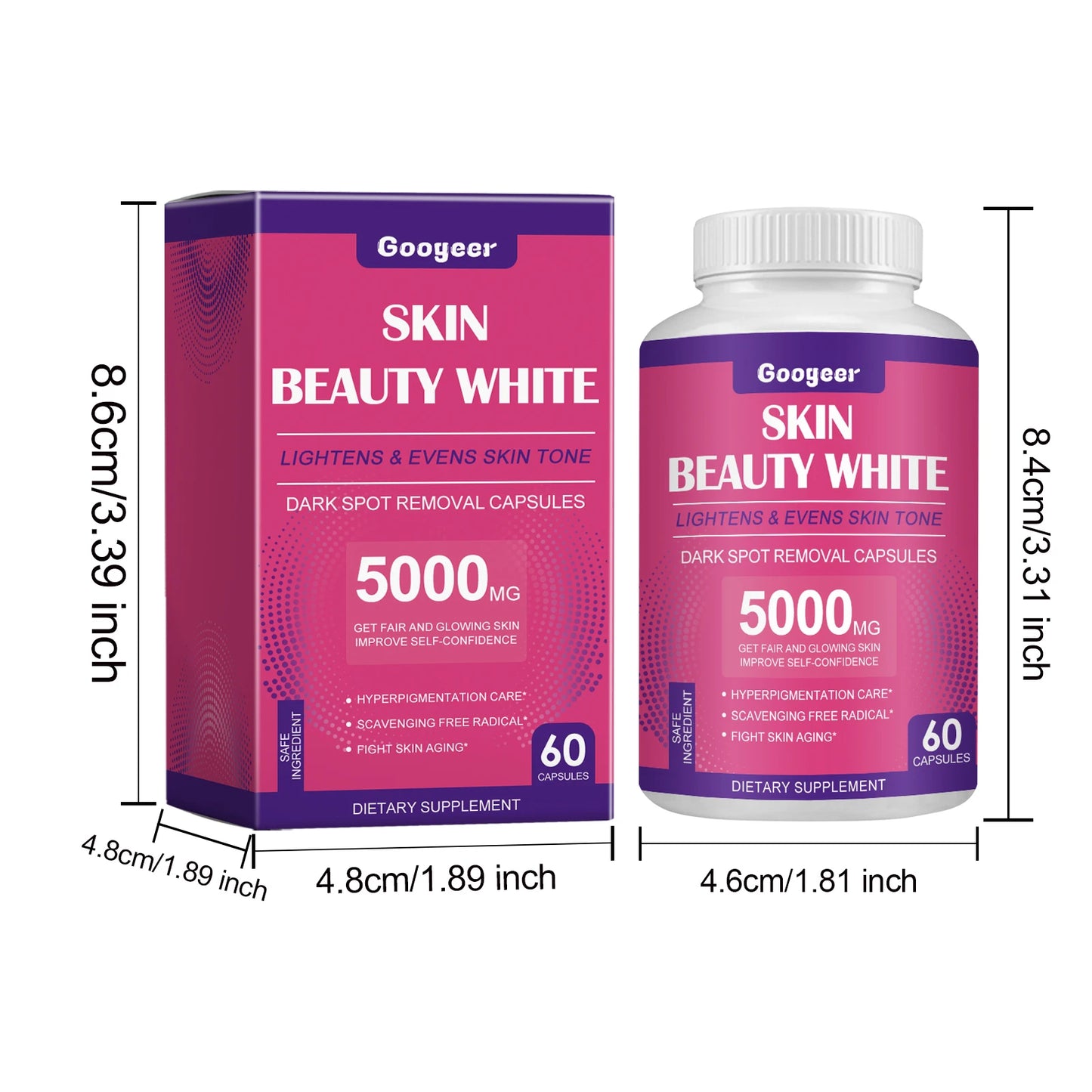 Googeer Vitamin C Capsules for Skin Glow