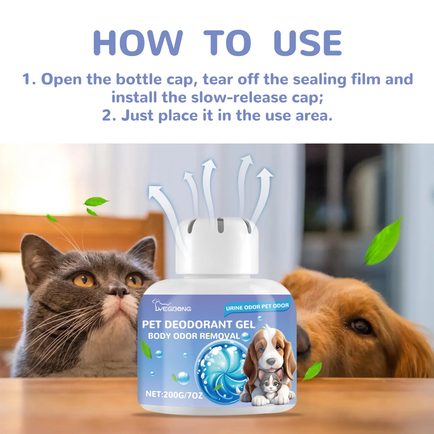 Natural Pet Deodorant Gel Freshener