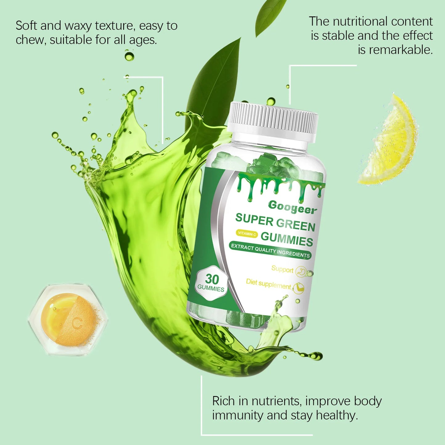 Vitamin C Supplement Gummies for Digestive Health