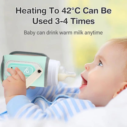 MAMIJOY Portable Baby Bottle Warmer with LED Display