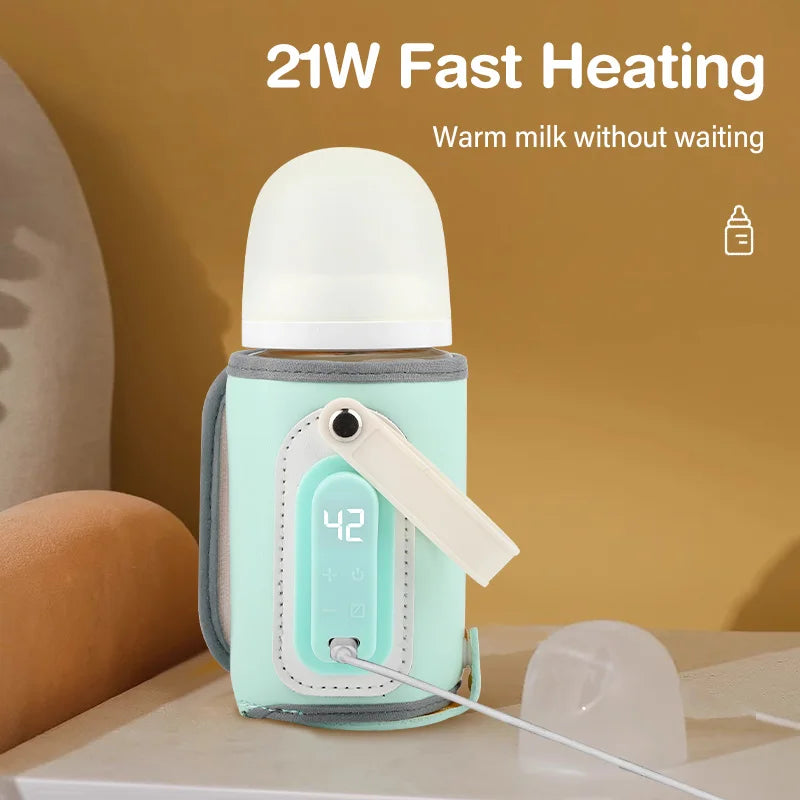 MAMIJOY Portable Baby Bottle Warmer with LED Display