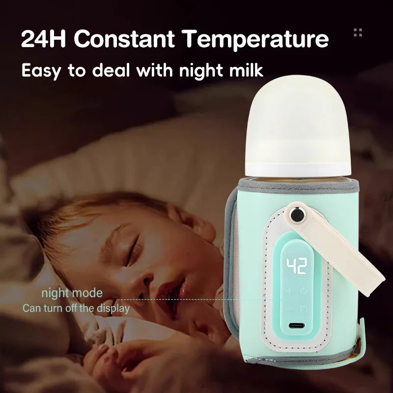 MAMIJOY Portable Baby Bottle Warmer with LED Display