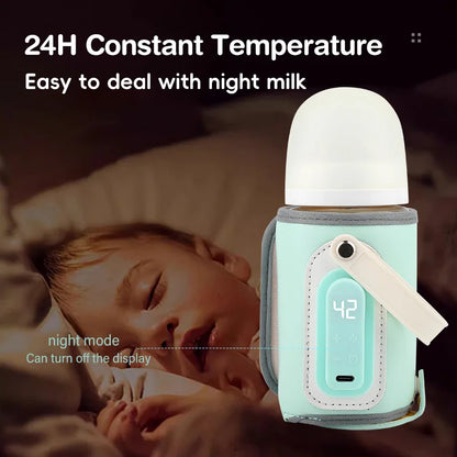 MAMIJOY Portable Baby Bottle Warmer with LED Display