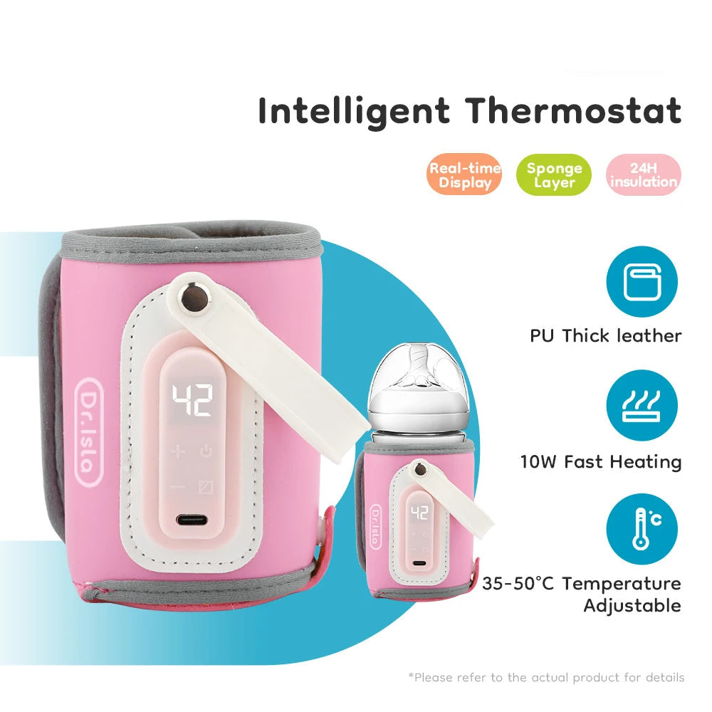 MAMIJOY Portable Baby Bottle Warmer with LED Display