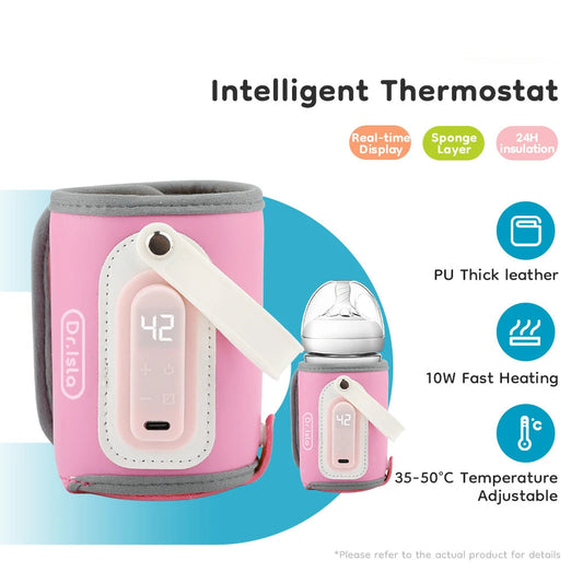 MAMIJOY Portable Baby Bottle Warmer with LED Display