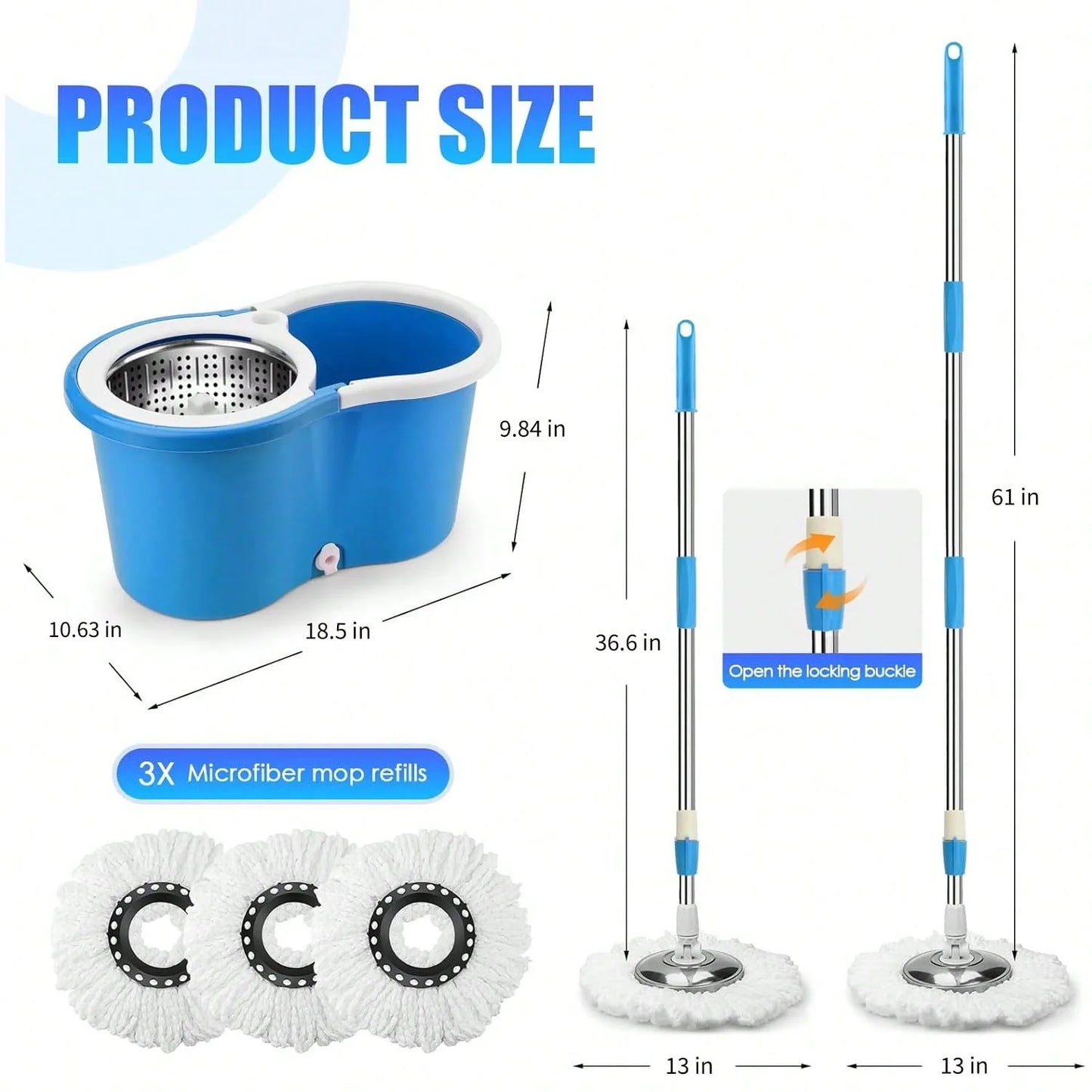 Spin Mop Bucket with Dispenser