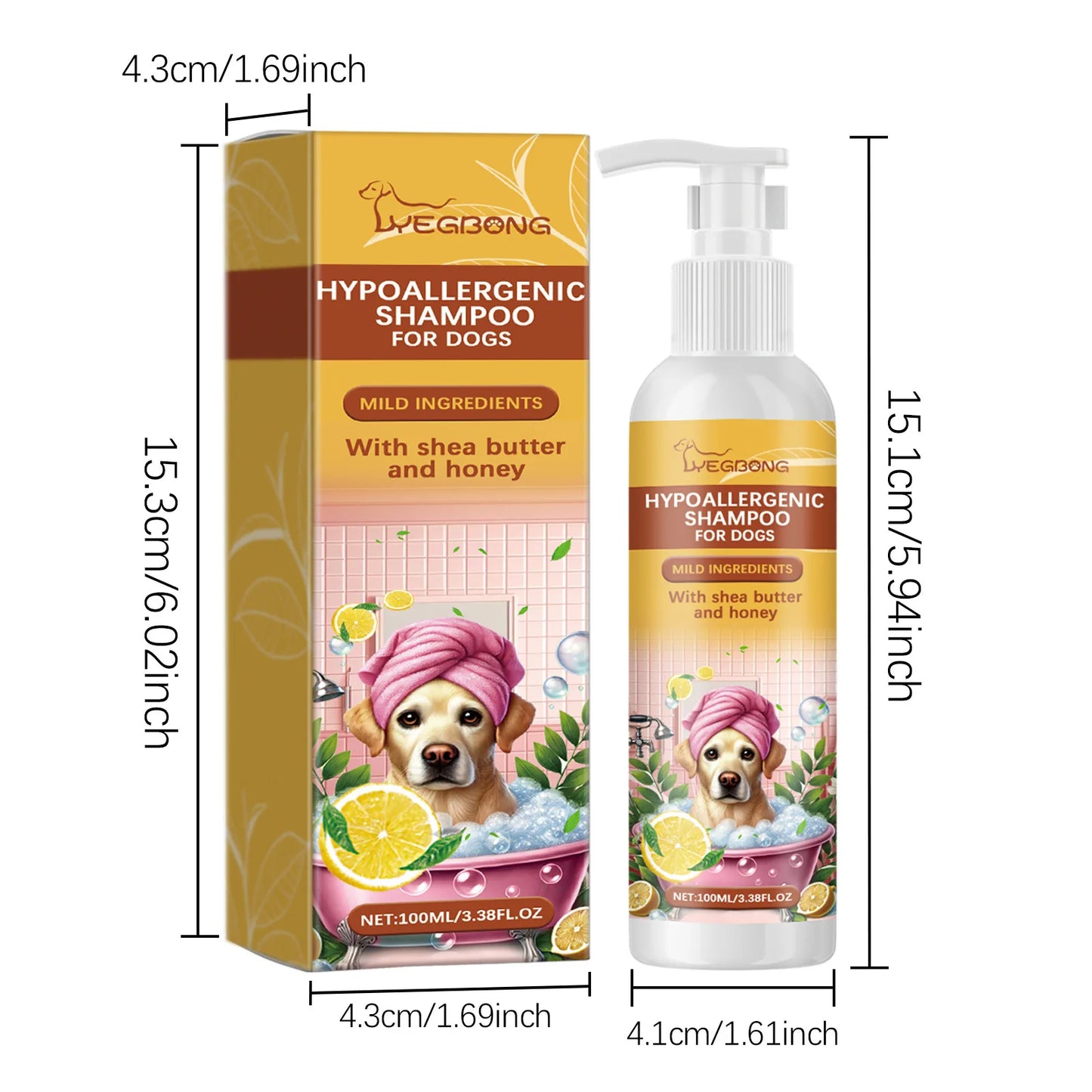 Natural Hypoallergenic Dog Care Shampoo
