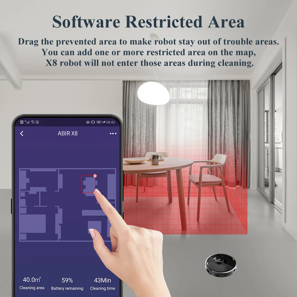 Restricted Area Setting Robot Vacuum
