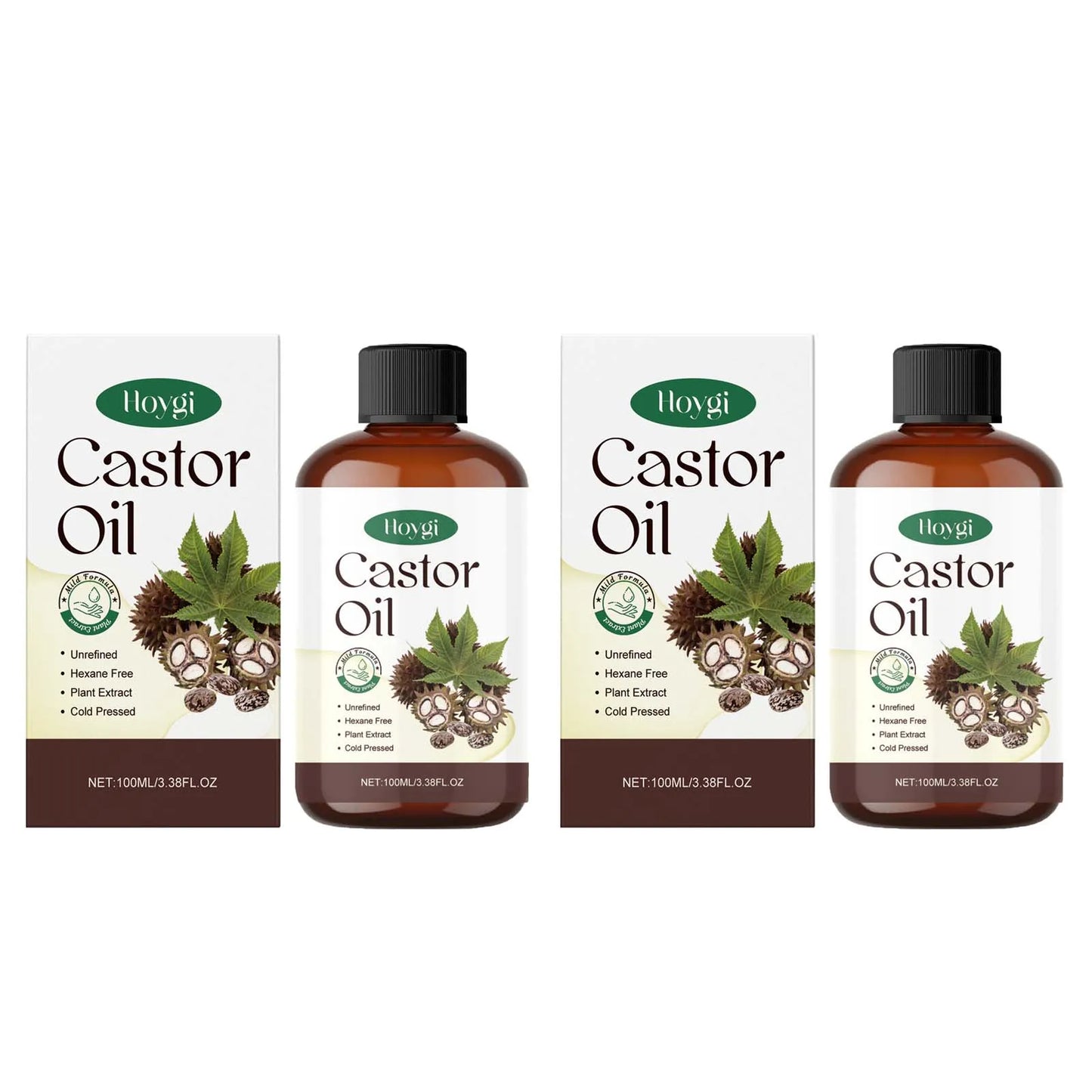 Organic Castor Oil for Hair and Eyelashes Nourishing Care
