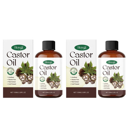 Organic Castor Oil for Hair and Eyelashes Nourishing Care
