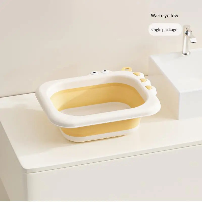 Portable Baby Silicone Washbasin with Foldable Design
