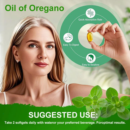Natural Oregano Oil Health Support Capsules