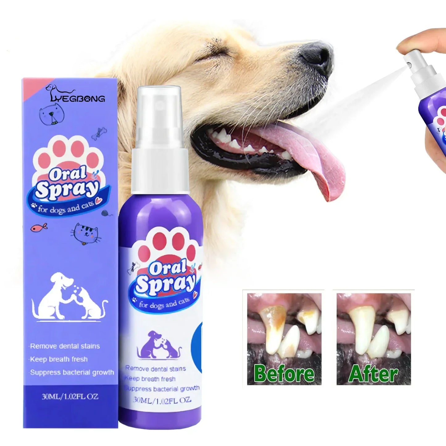Pet Tooth Cleaning Spray Natural Fresh