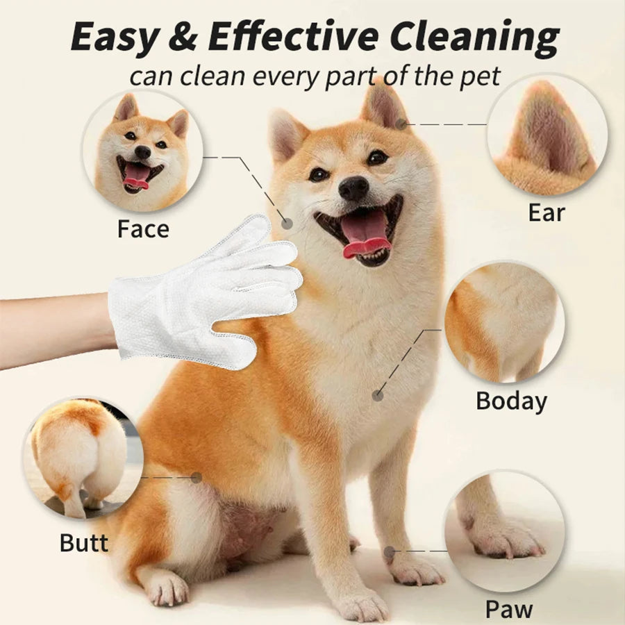 Pet Grooming Wipes Natural Deodorizing