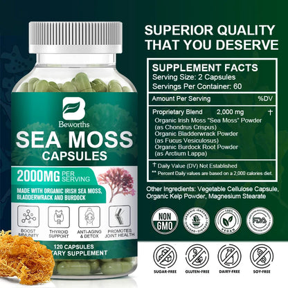 Beworths Organic Sea Moss Capsules