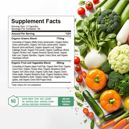 Superfood Greens Energy and Immunity Supplement